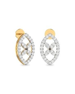 the toibe gold diamond earrings