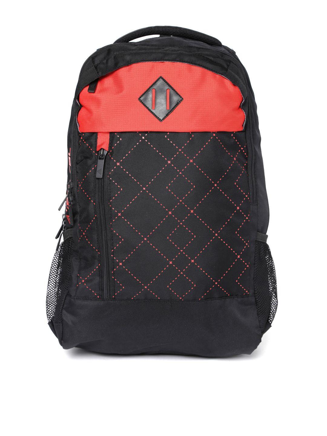 the vertical unisex black printed laptop backpack