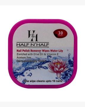 the water lilly nail polish remover wipes - white