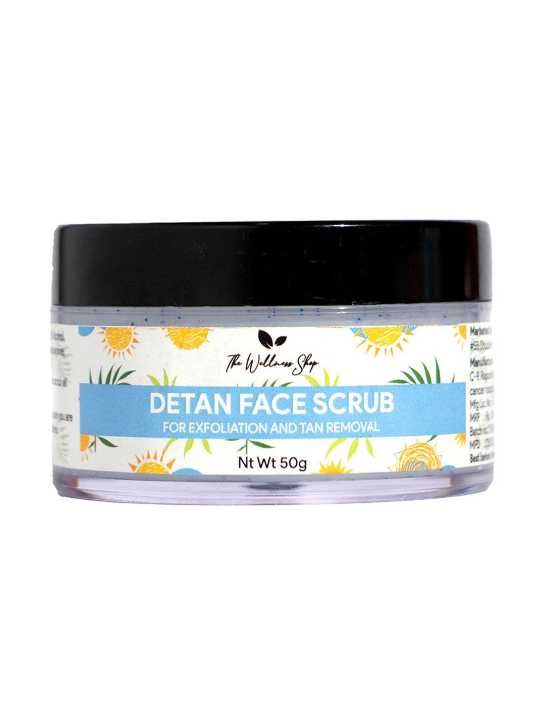 the wellness shop detan face scrub for exfoliation and tan removal - 50g