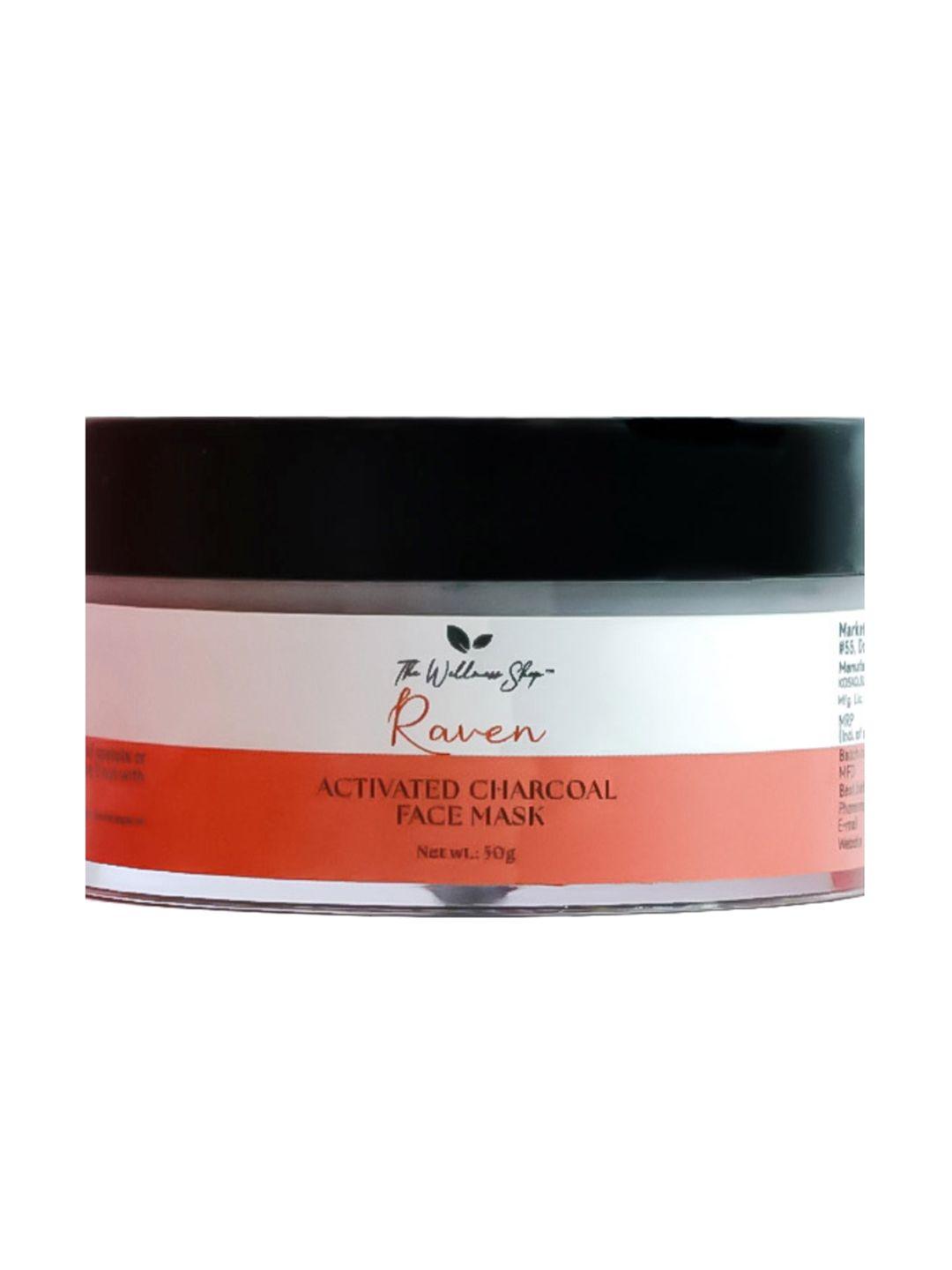 the wellness shop raven activated charcoal face mask - 50ml