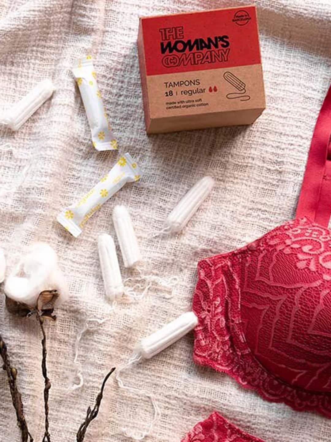 the woman's company set of 18 biodegradable organic cotton tampons - regular