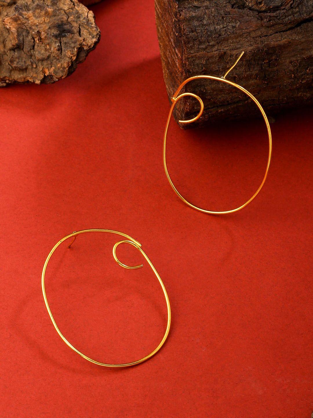 the aab studio gold-toned quirky hoop earrings