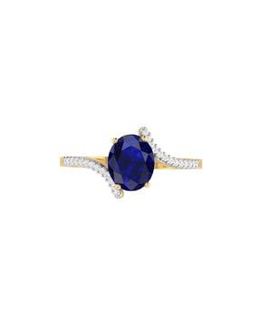 the abagale 18 kt yellow gold diamond & gemstone ring