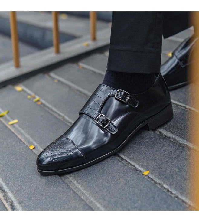 the alternate black monk strap shoes black
