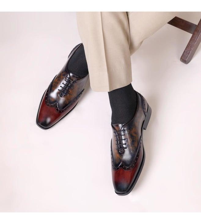 the alternate cherry & tan multi tone oxfords