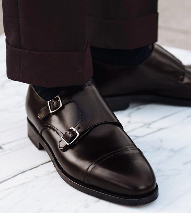the alternate double monk strap shoes - black