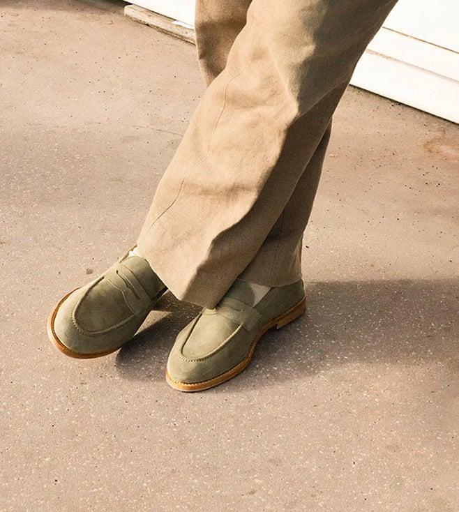 the alternate suede loafers - green