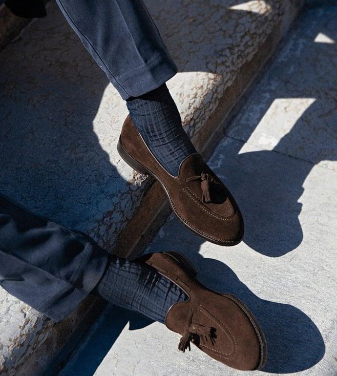 the alternate suede tassel loafers - brown