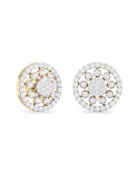 the ambily 18 kt diamond studded gold earrings