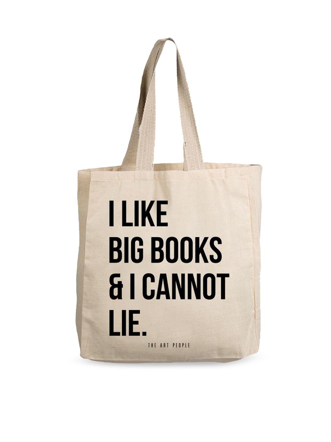 the art people beige printed shopper tote bag