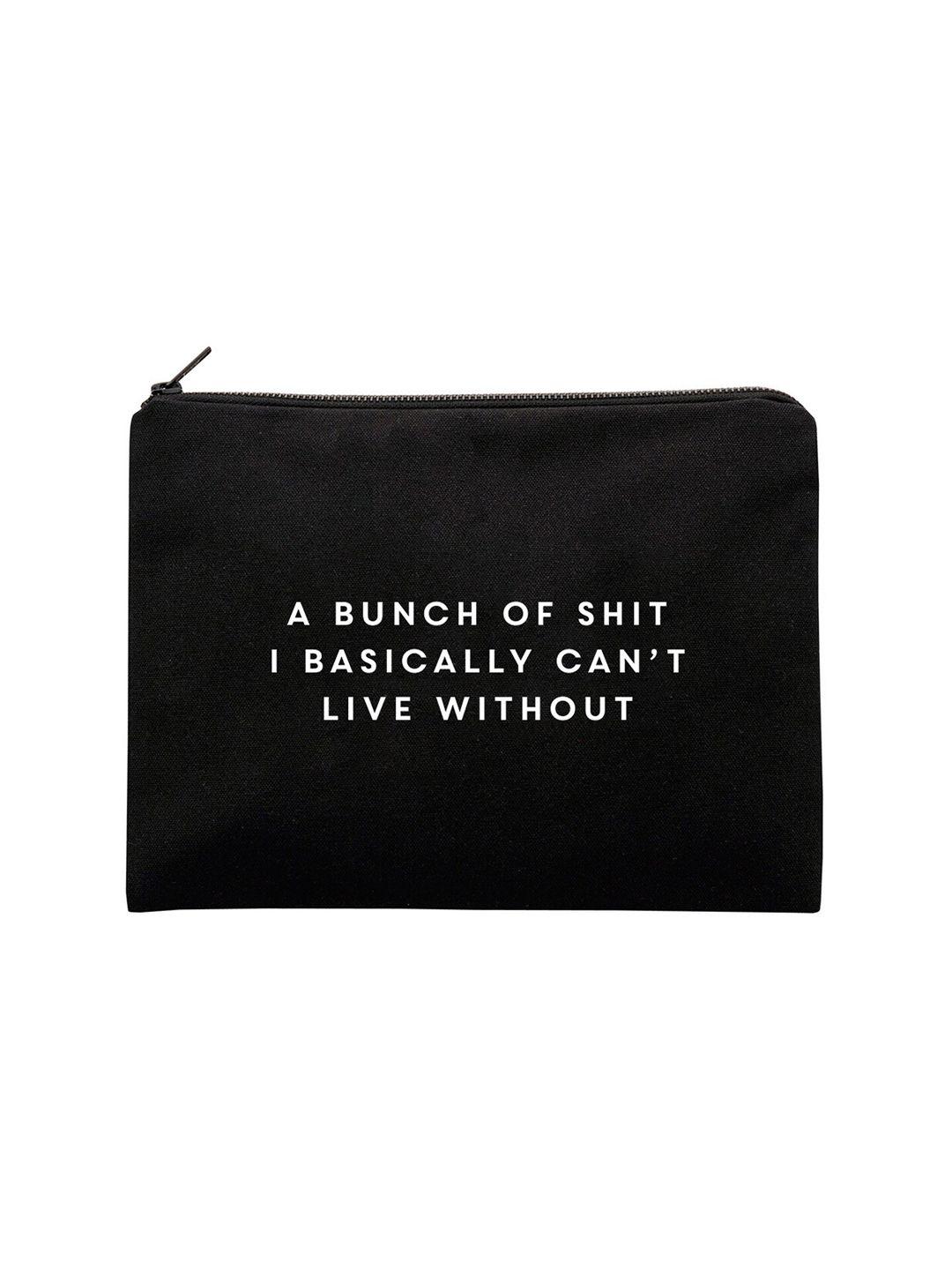 the art people black & white printed canvas pouch