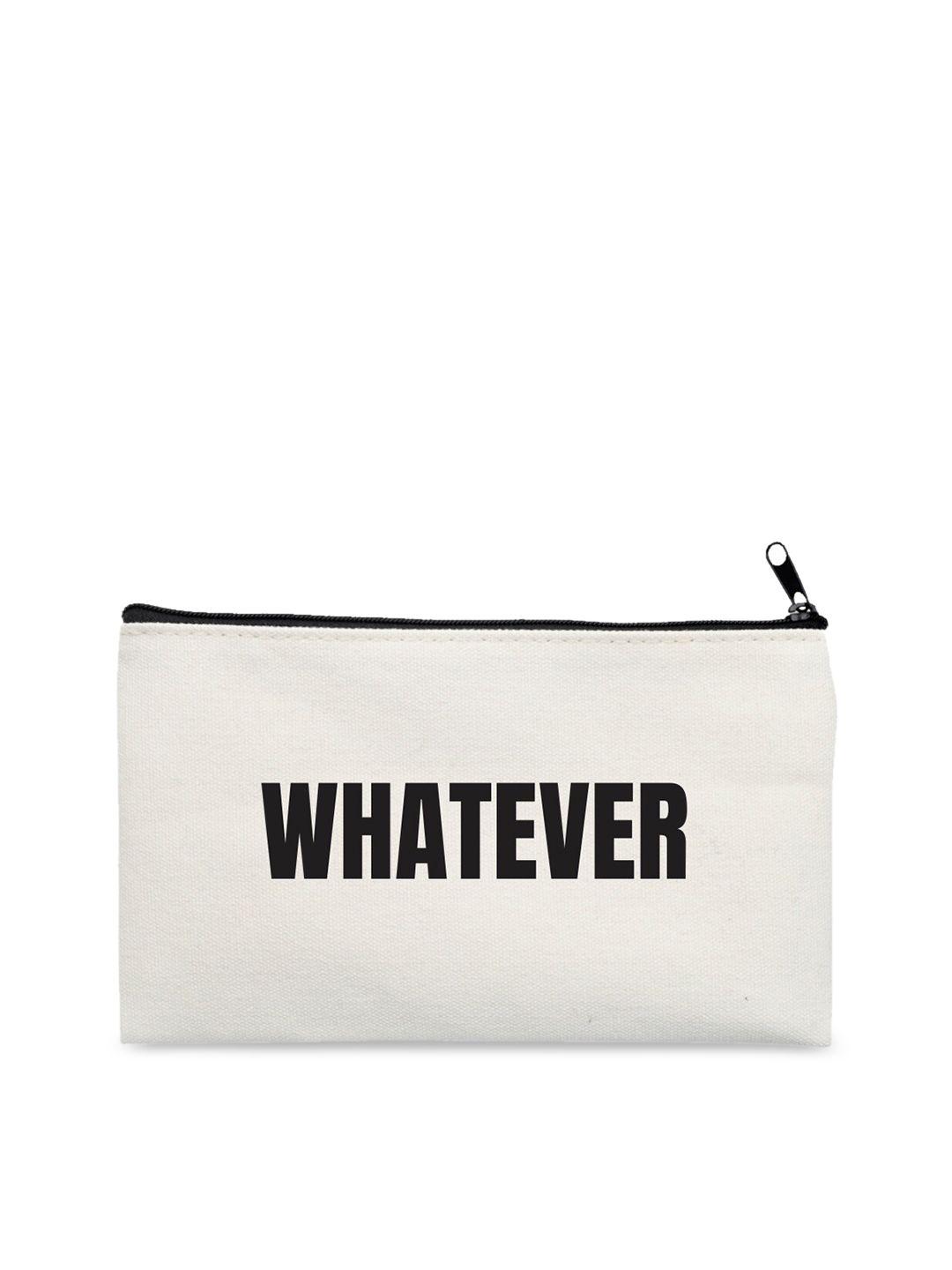 the art people off white & black printed travel pouch