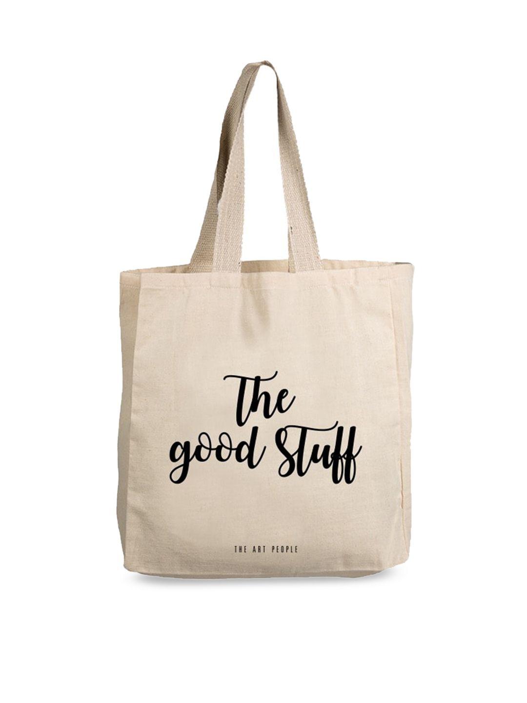 the art people off white canvas shopper tote bag