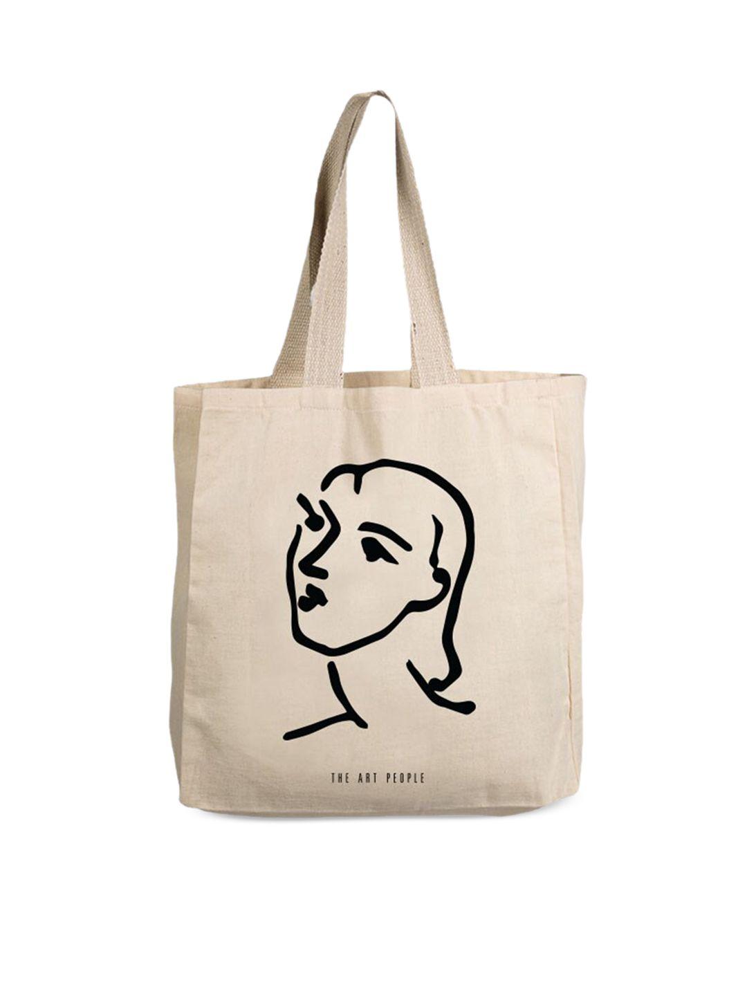 the art people off white printed shopper tote bag