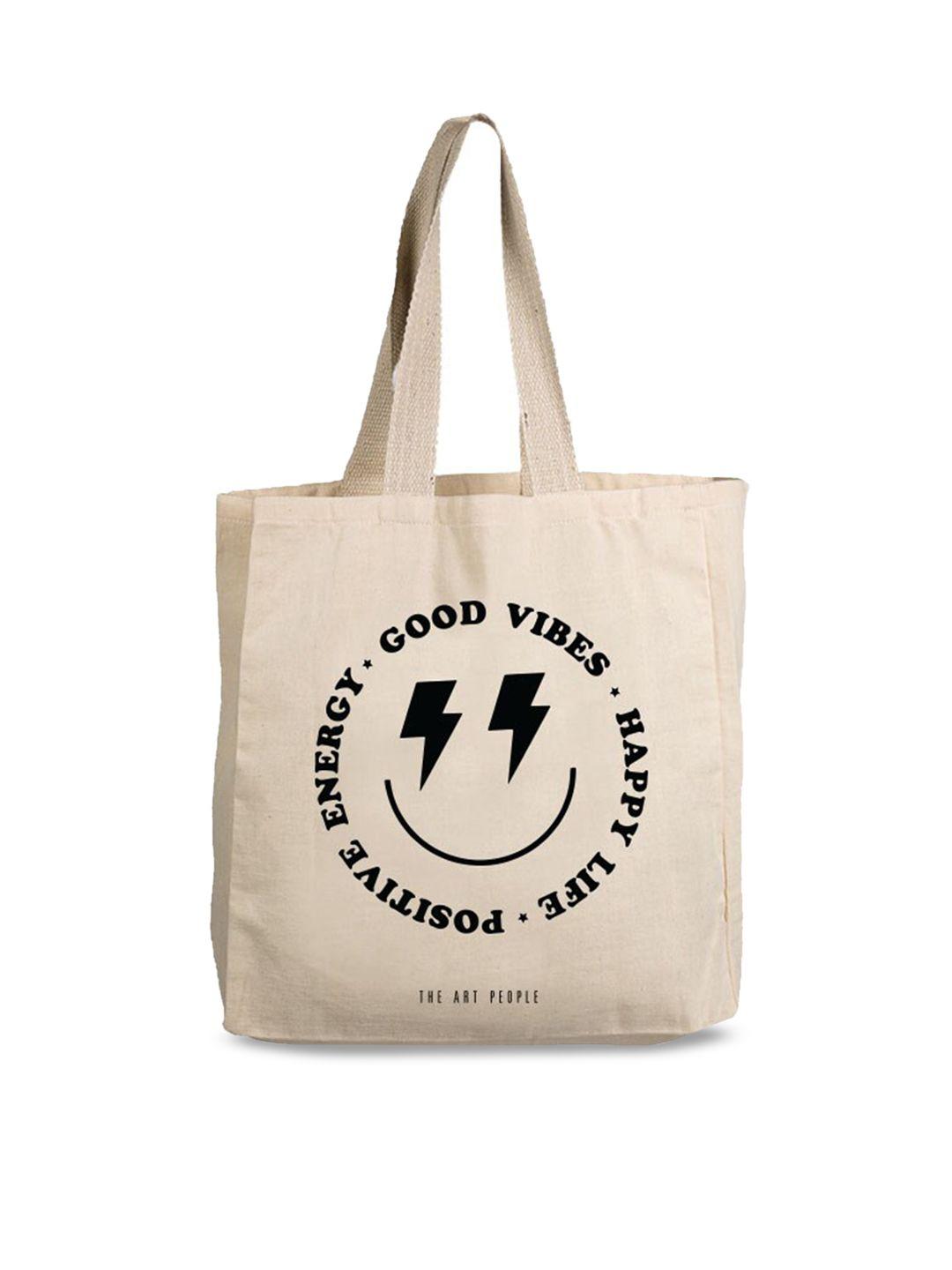 the art people off white printed shopper tote bag