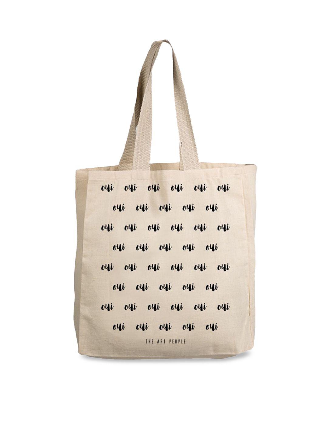 the art people off white typography printed shopper tote bag