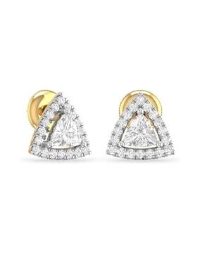 the bartholomew 18k yellow gold diamond stud earrings