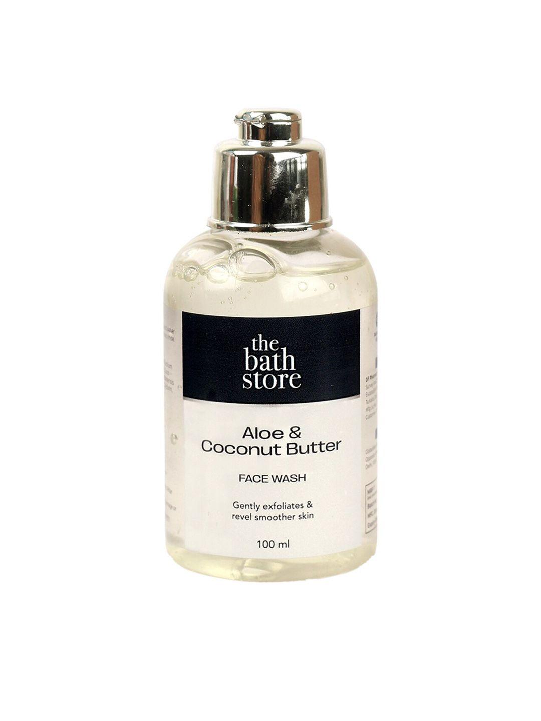 the bath store aloe & coconut butter face wash to gently exfoliates - 100 ml