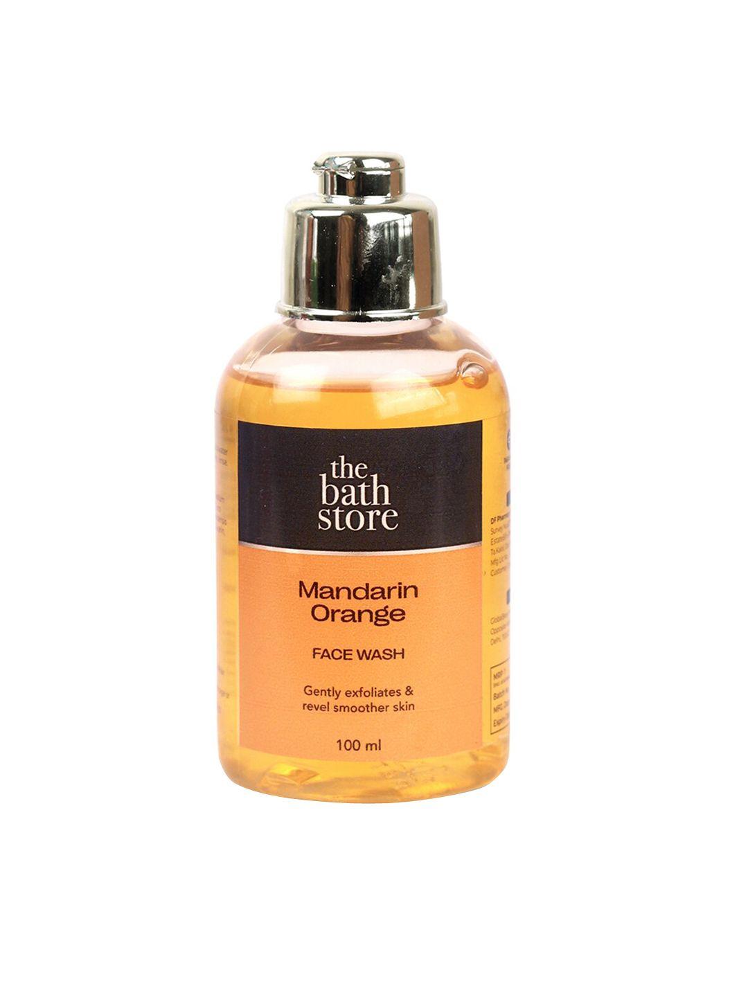 the bath store mandarin orange face wash to gently exfoliate & revel smoother skin - 100ml