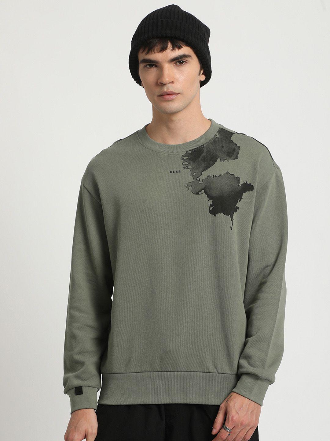 the bear house abstract printed pure cotton pullover sweatshirt