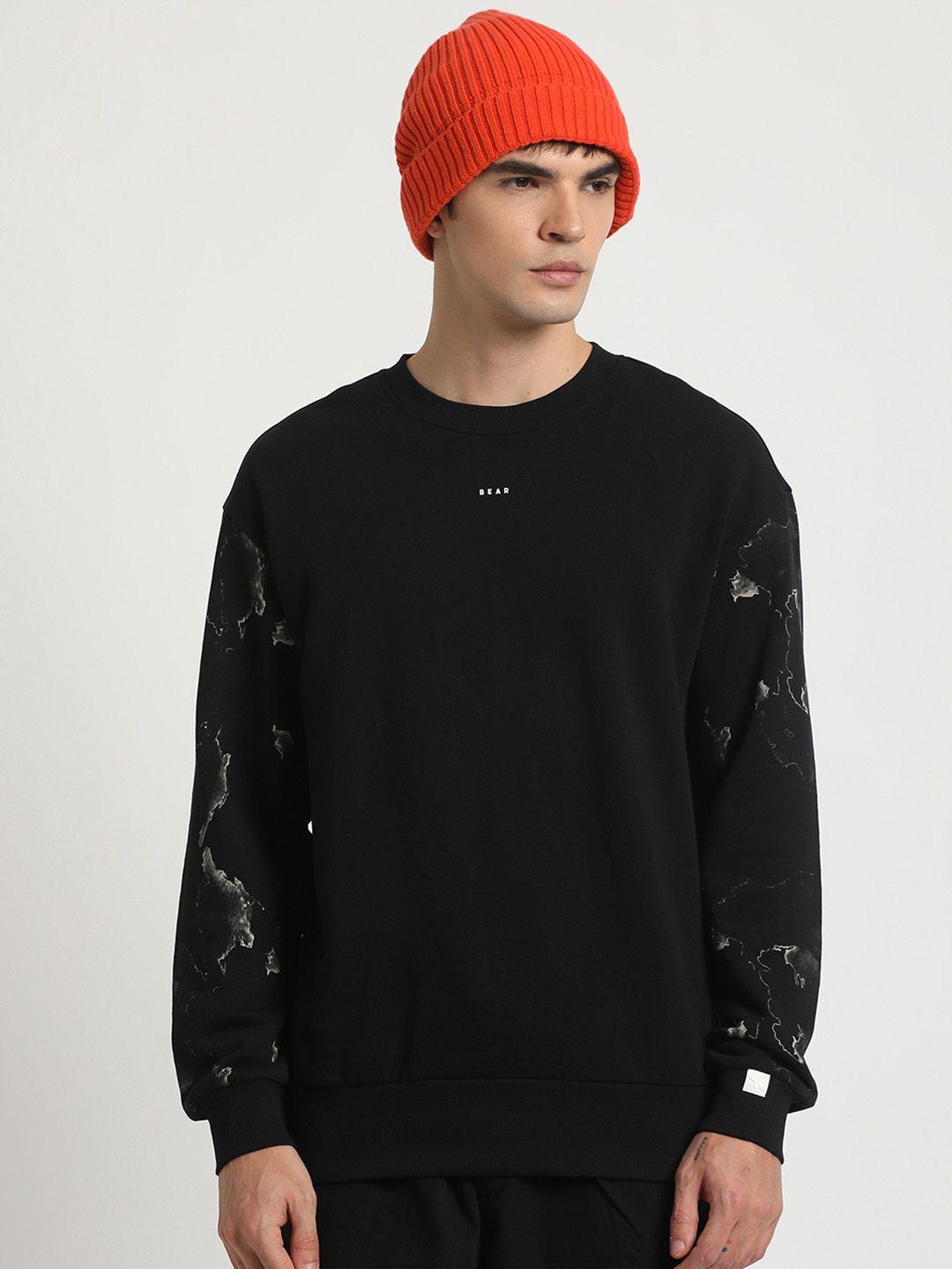 the bear house abstract printed pure cotton pullover sweatshirt