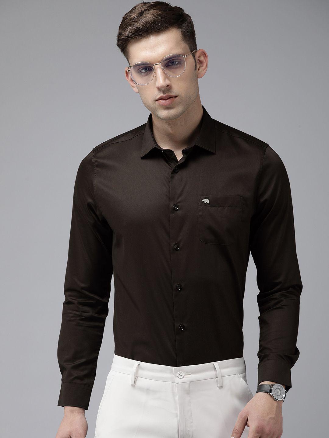 the bear house ardor edition slim fit opaque formal shirt