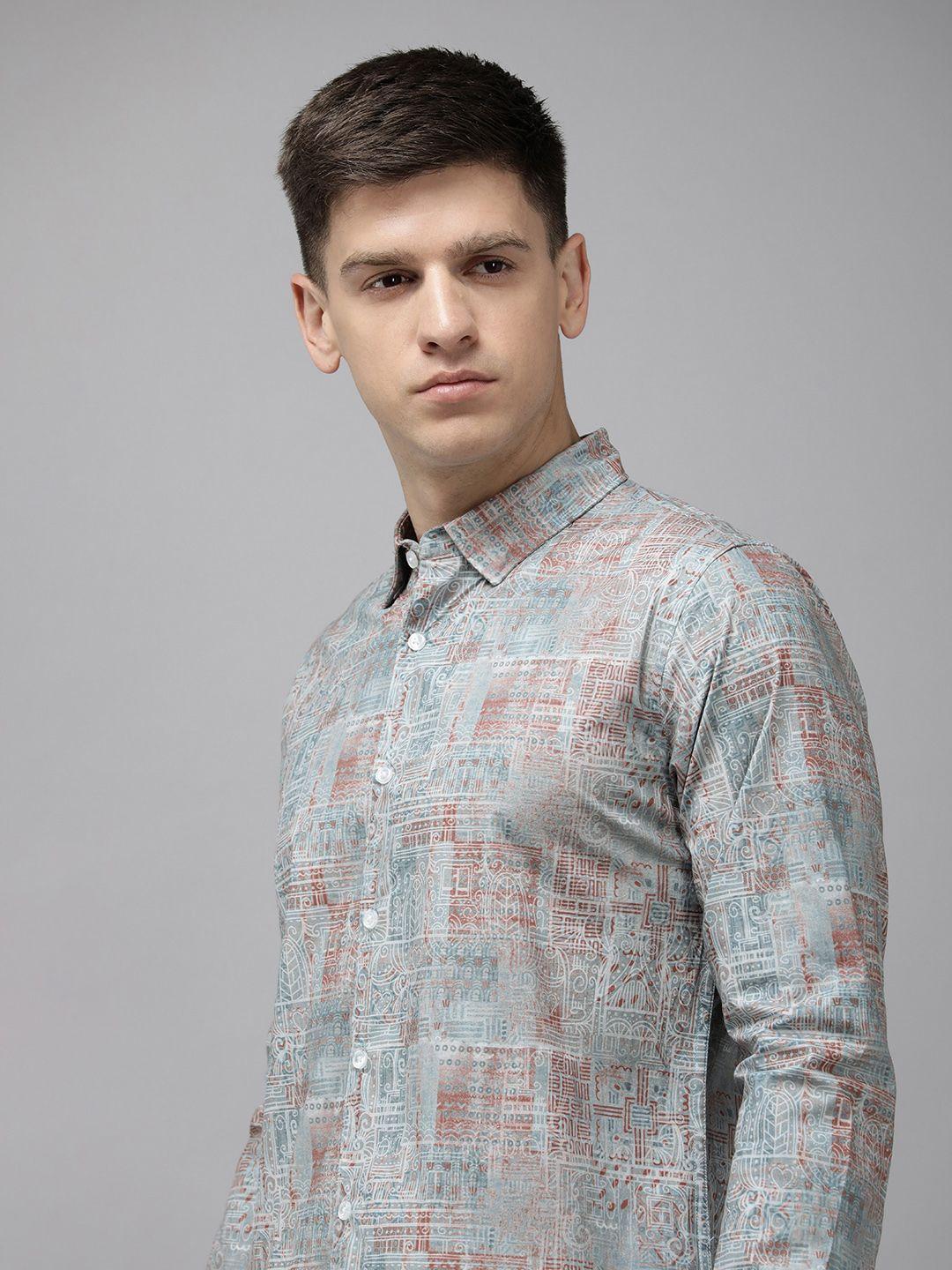 the bear house ardor edition slim fit opaque printed party shirt