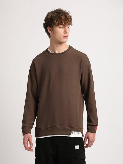 the bear house brown relaxed fit texture t-shirt