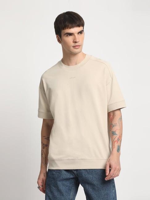 the bear house cream cotton relaxed fit t-shirt