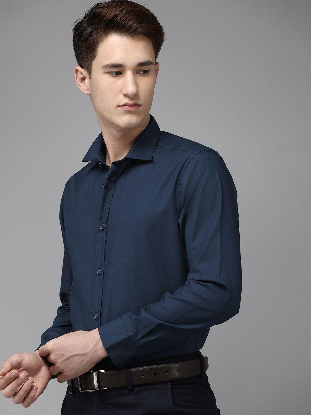 the bear house men cotton slim fit formal shirt