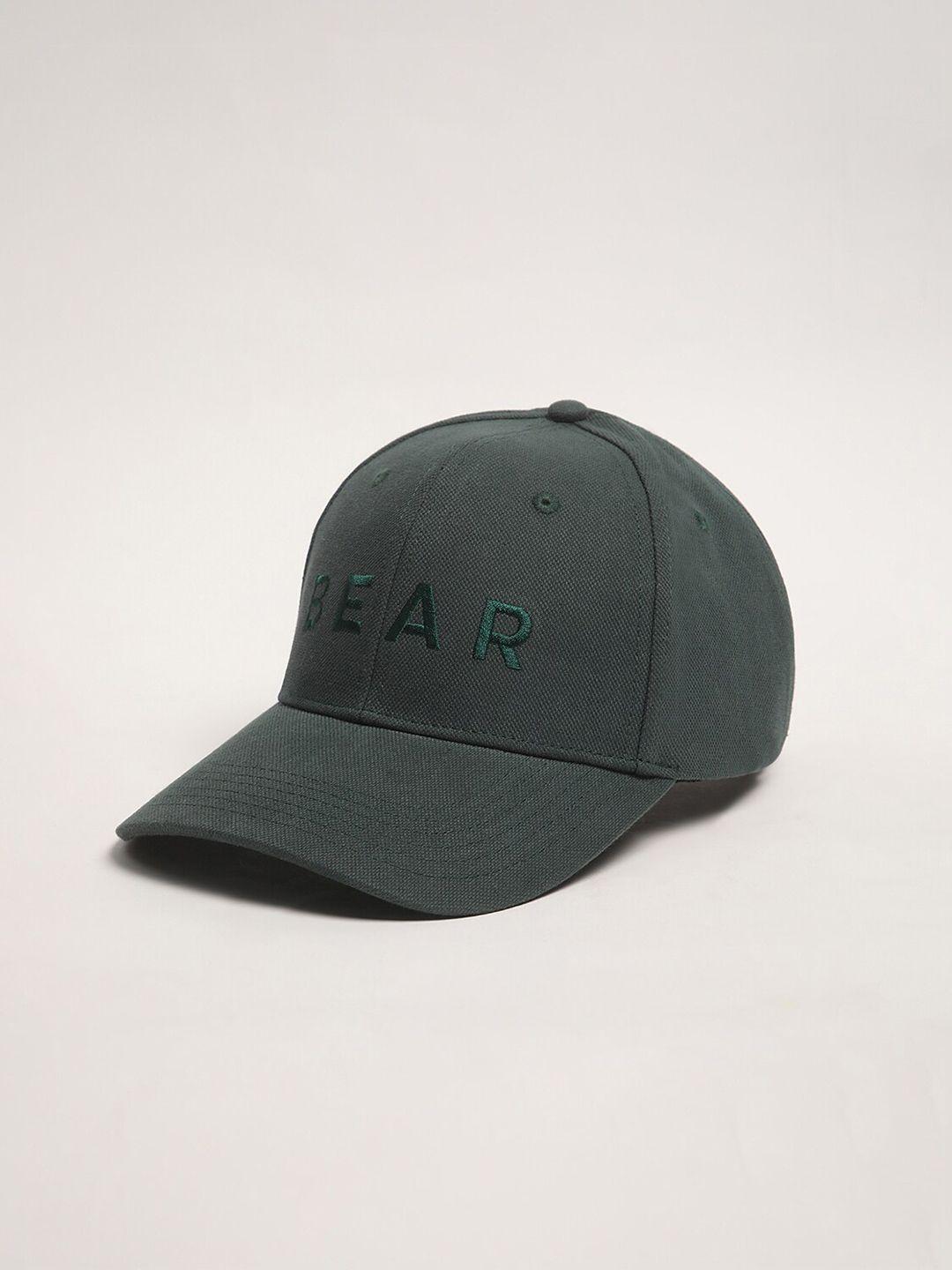 the bear house men green embroidered baseball cap