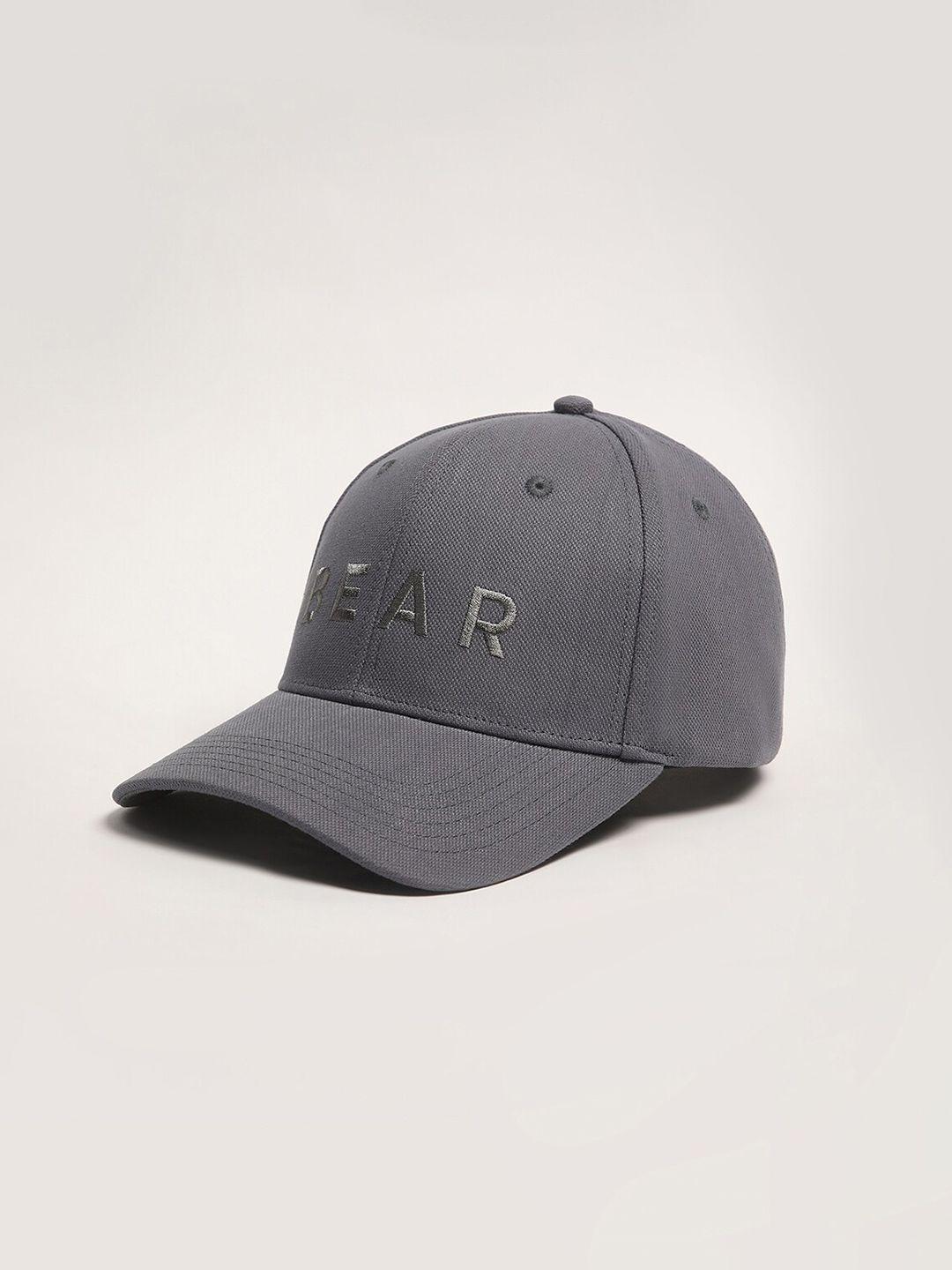 the bear house men grey embroidered baseball cap