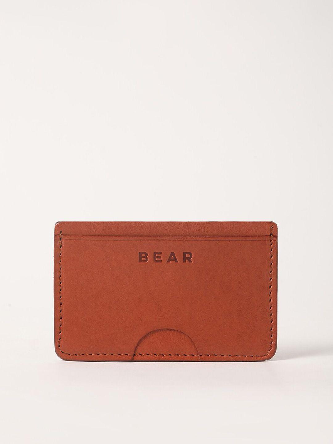 the bear house men leather card holder