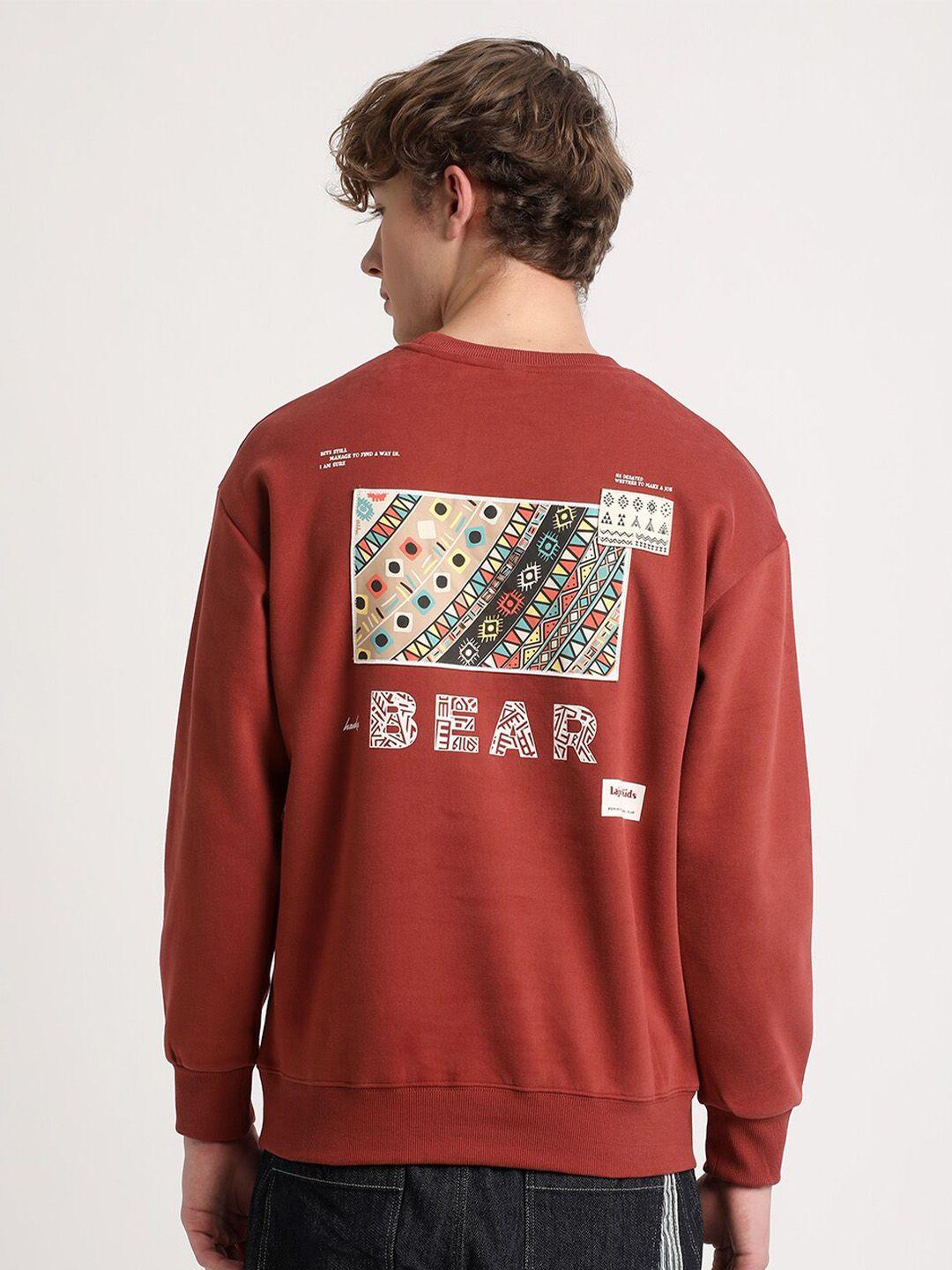 the bear house men orange sweatshirt