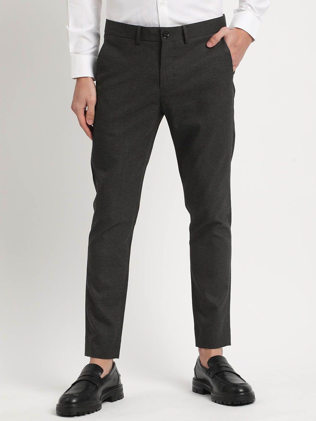 the bear house men slim fit formal trousers