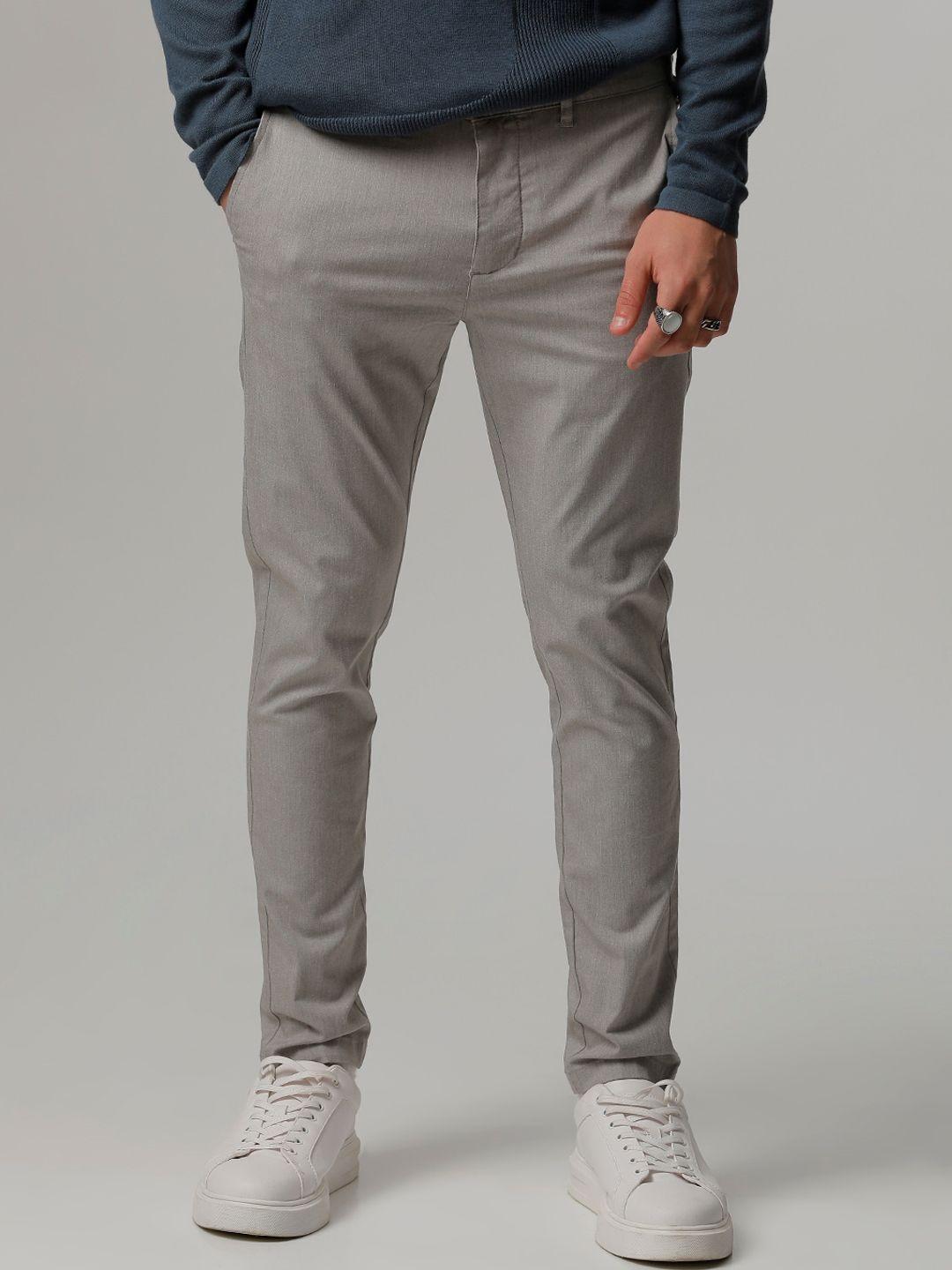 the bear house men tapered fit pure cotton chinos