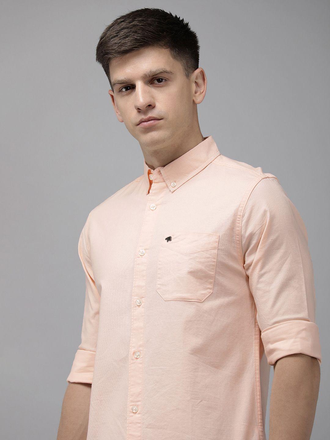 the bear house slim fit opaque casual shirt