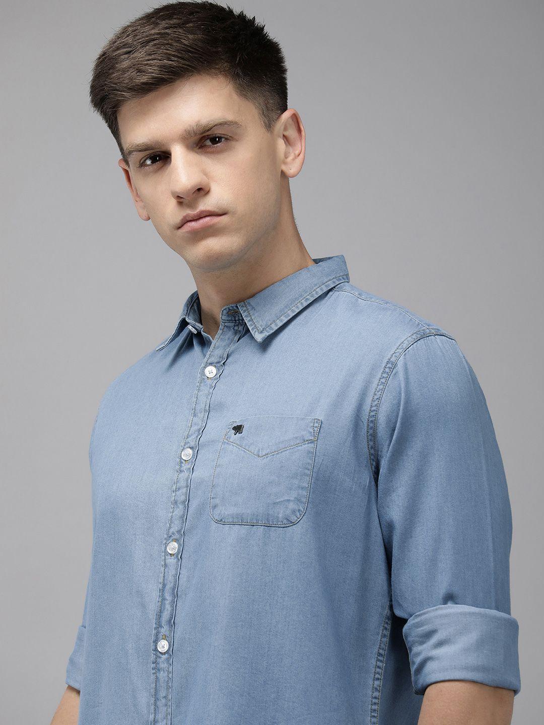 the bear house slim fit opaque casual shirt