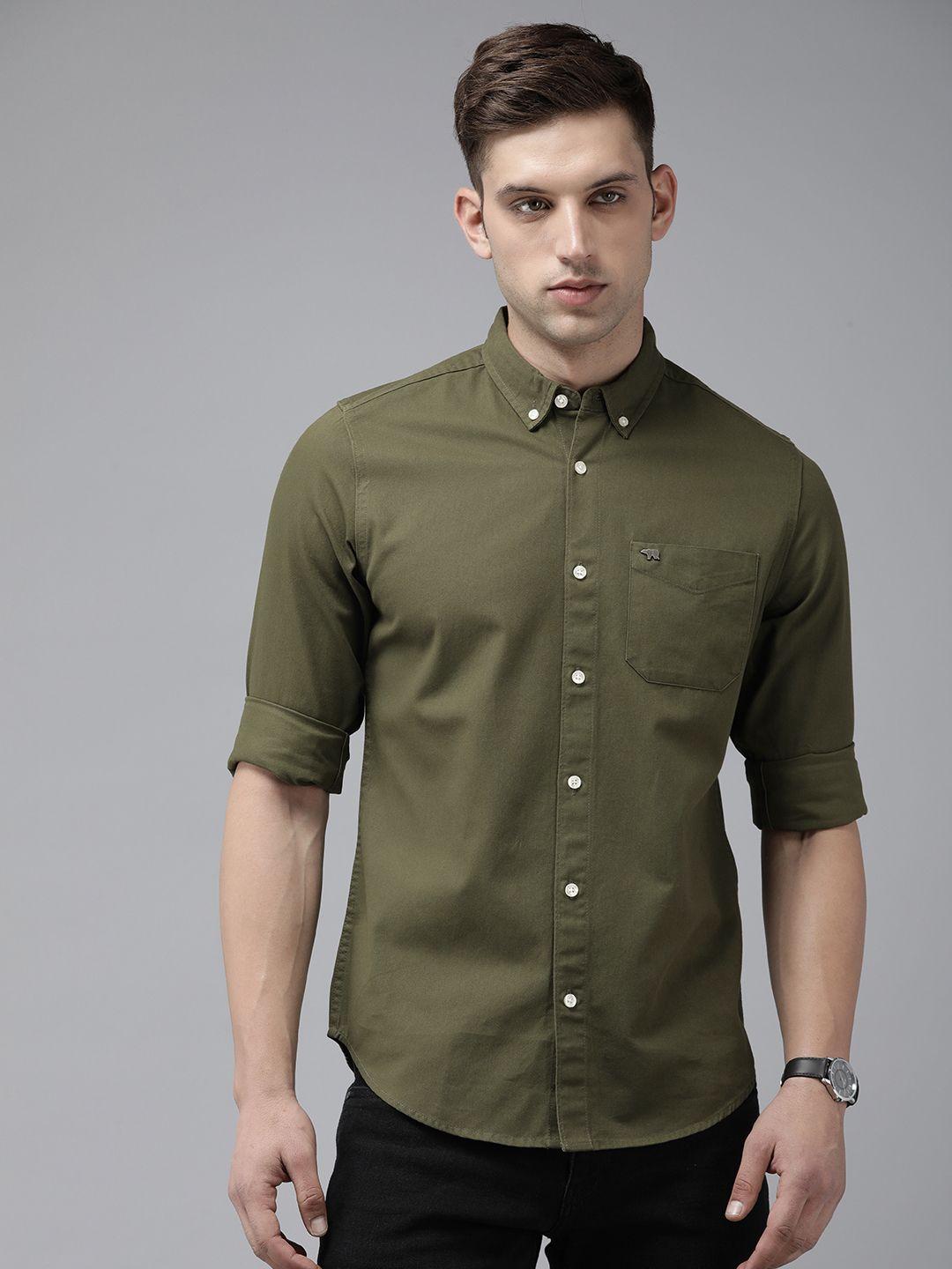 the bear house slim fit opaque casual shirt