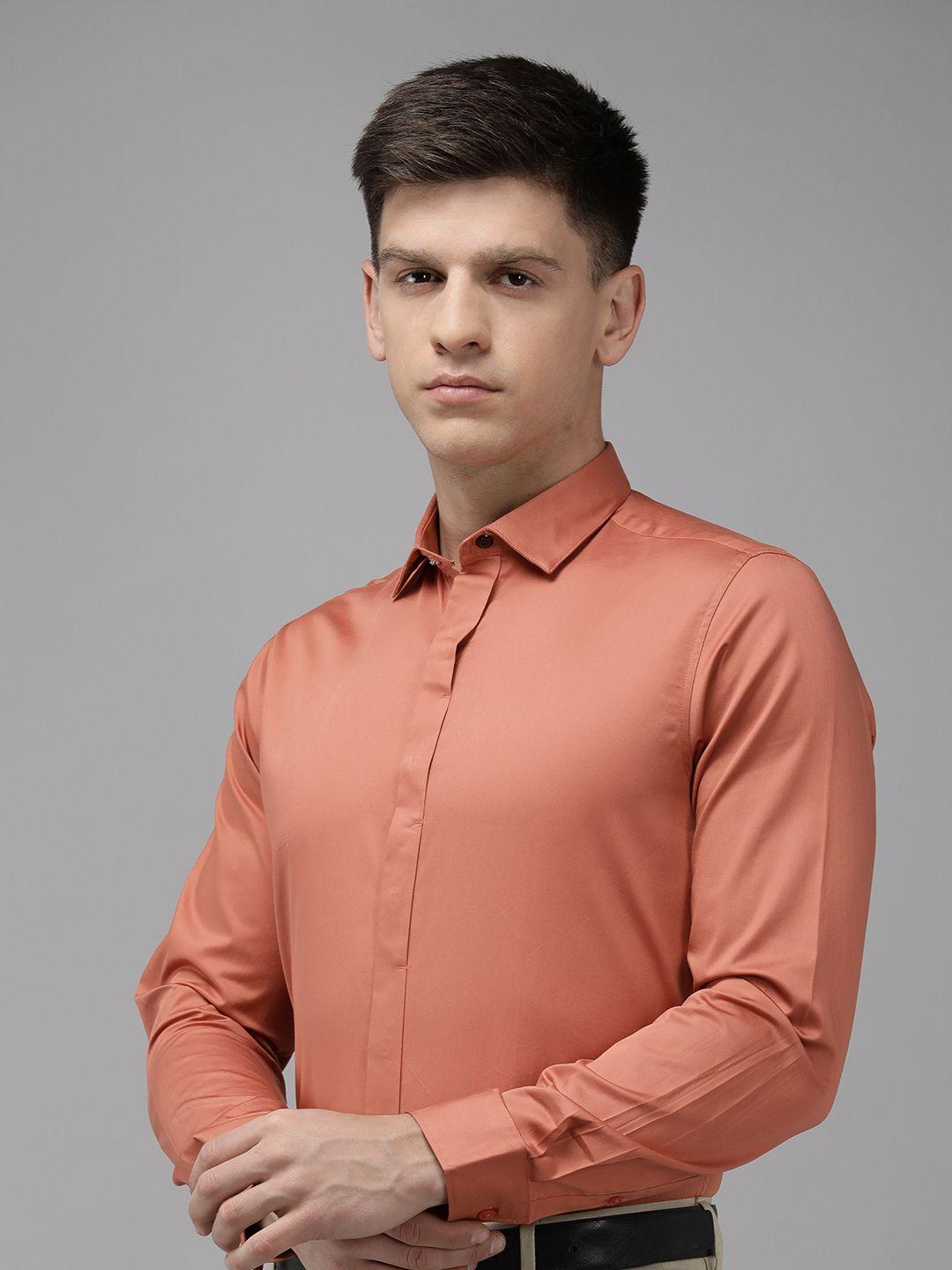 the bear house slim fit opaque formal shirt