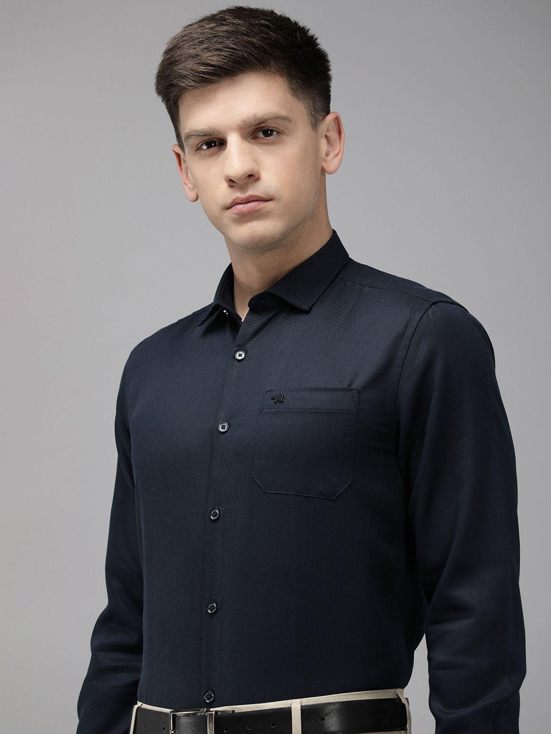 the bear house slim fit opaque formal shirt