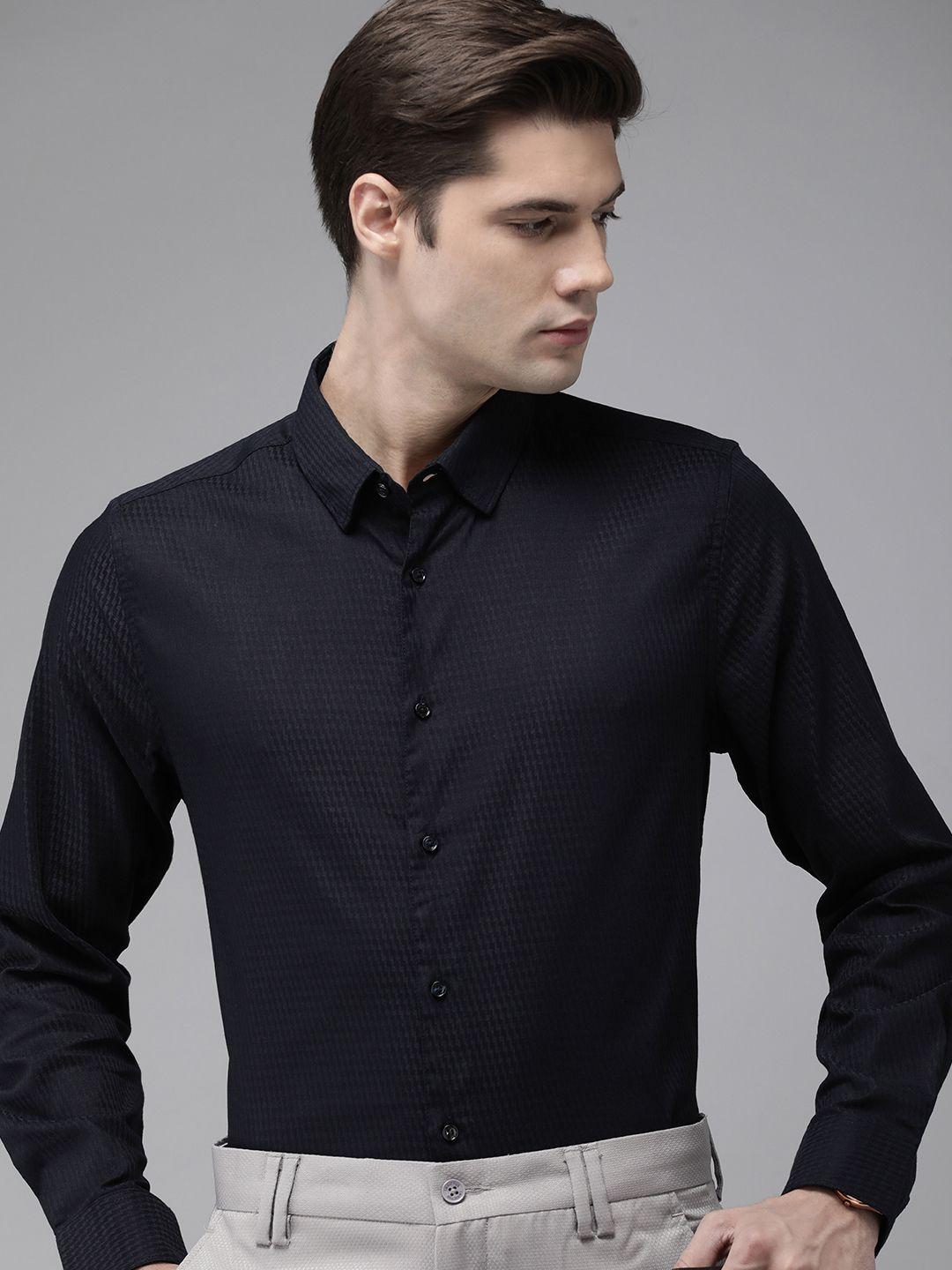 the bear house slim fit opaque formal shirt