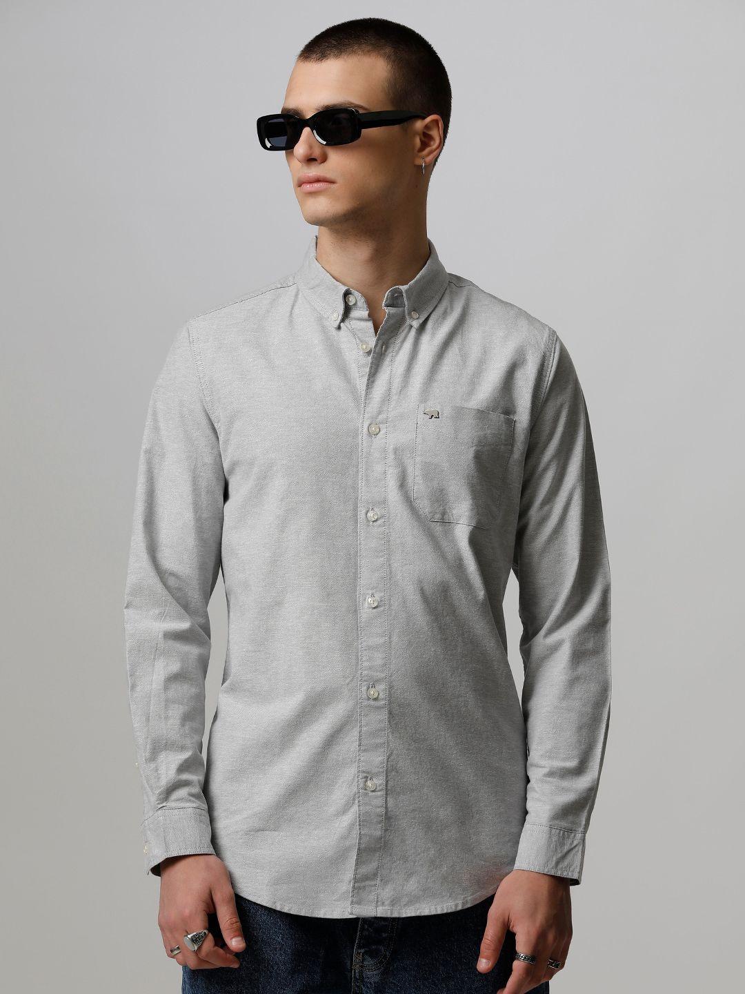 the bear house slim fit pure cotton casual shirt