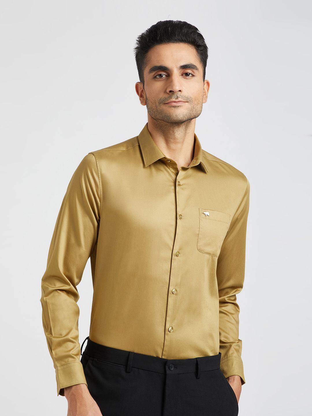 the bear house slim fit pure cotton formal shirt