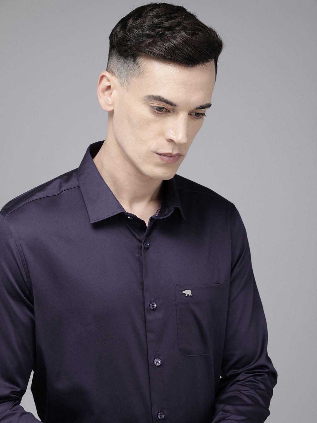 the bear house slim fit pure cotton shirt