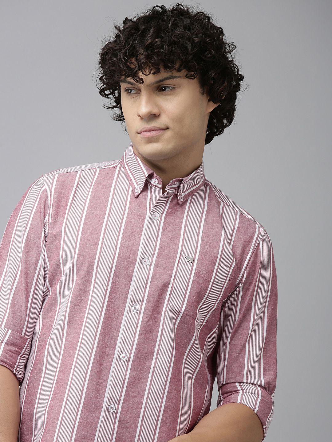 the bear house slim fit striped casual shirt