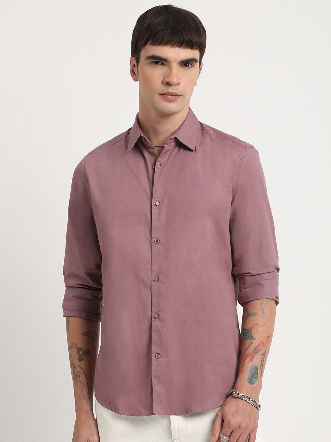 the bear house slim fit twill cotton casual shirt