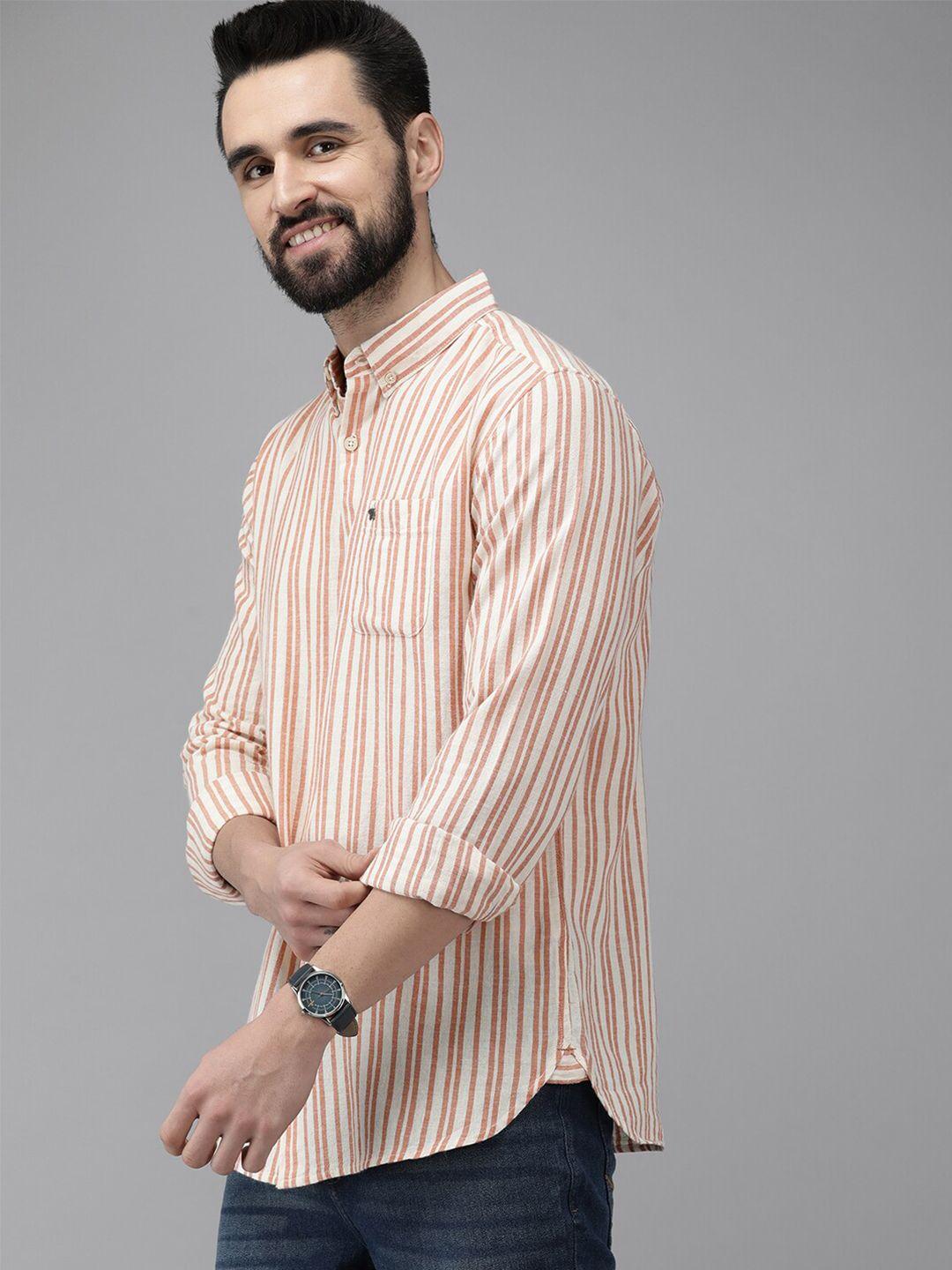 the bear house slim fit vertical stripes striped casual shirt