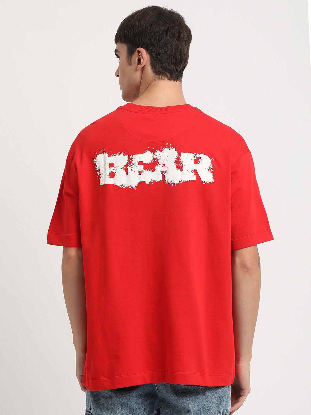 the bear house typography printed pure cotton t-shirt